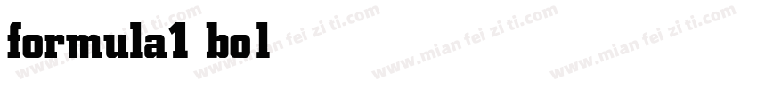 formula1 bold字体转换
